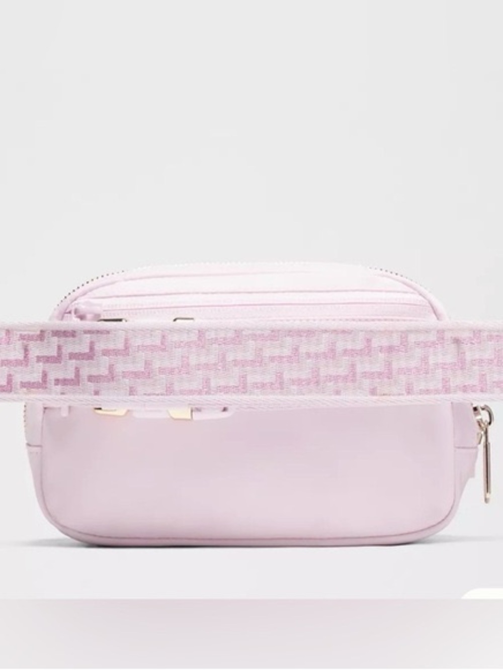 Lululemon Blissful Pink Metallic Monogram Belt Bag